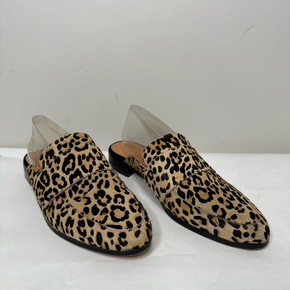 SOLD HALOGEN Leopard print loafer mule - Picture 5 of 7